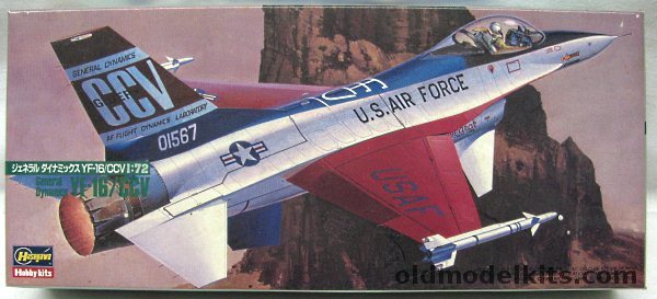 Hasegawa 1/72 General Dynamics YF-16 / CCV  Testbed, 621 plastic model kit